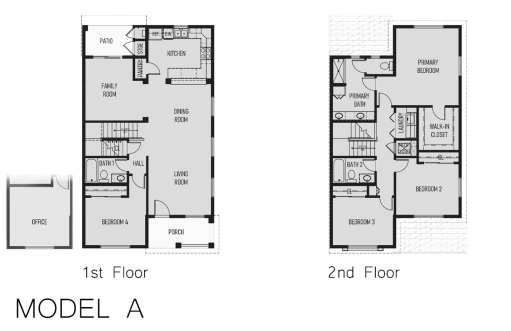 Model A - 1st Floor Plan