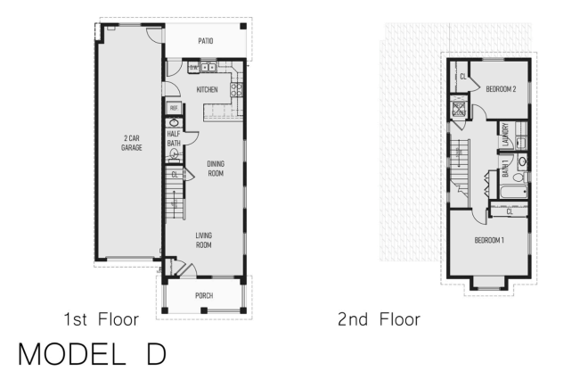 Model D - 1st Floor Plan